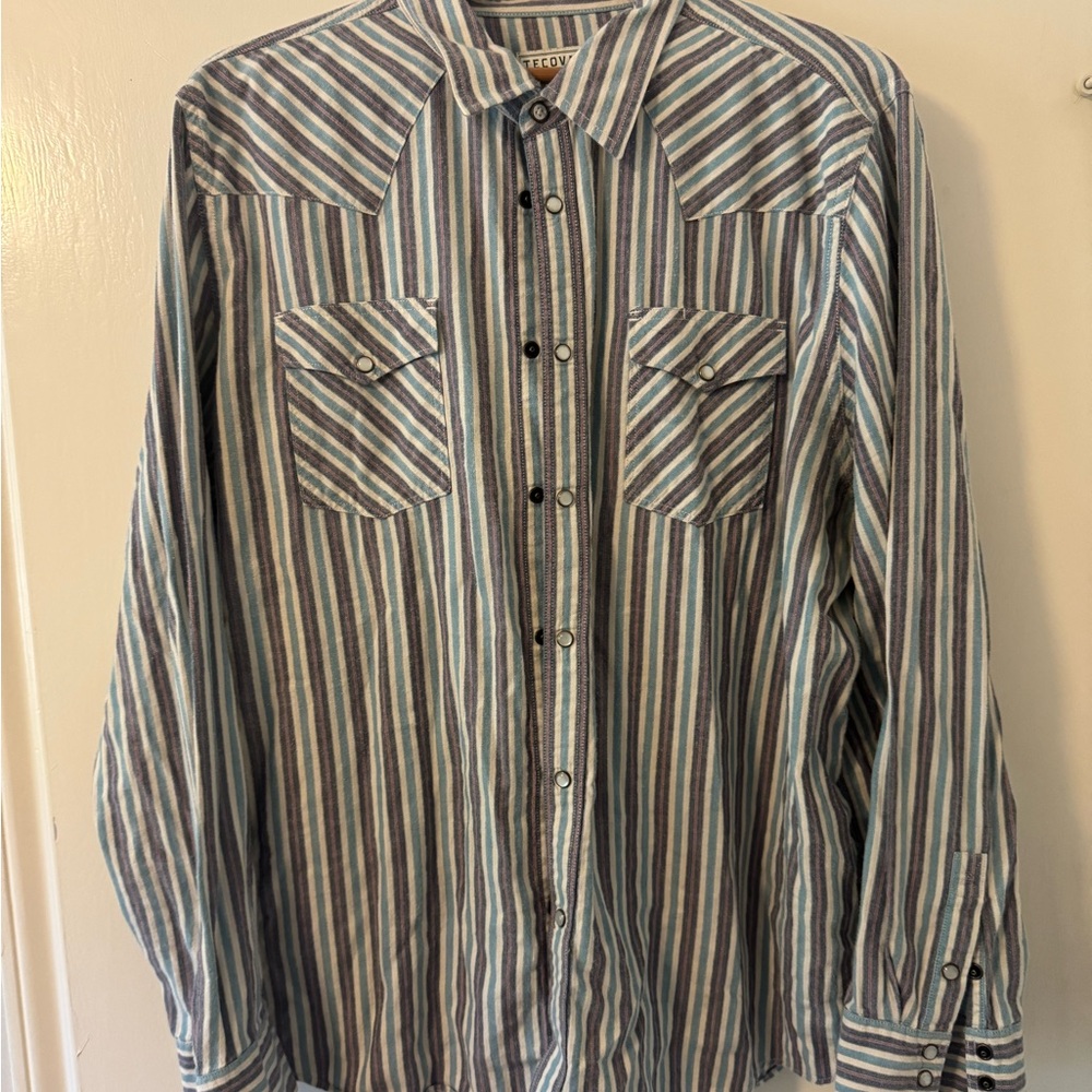 Tecovas Men's Multicolor Striped Button Down Shirt